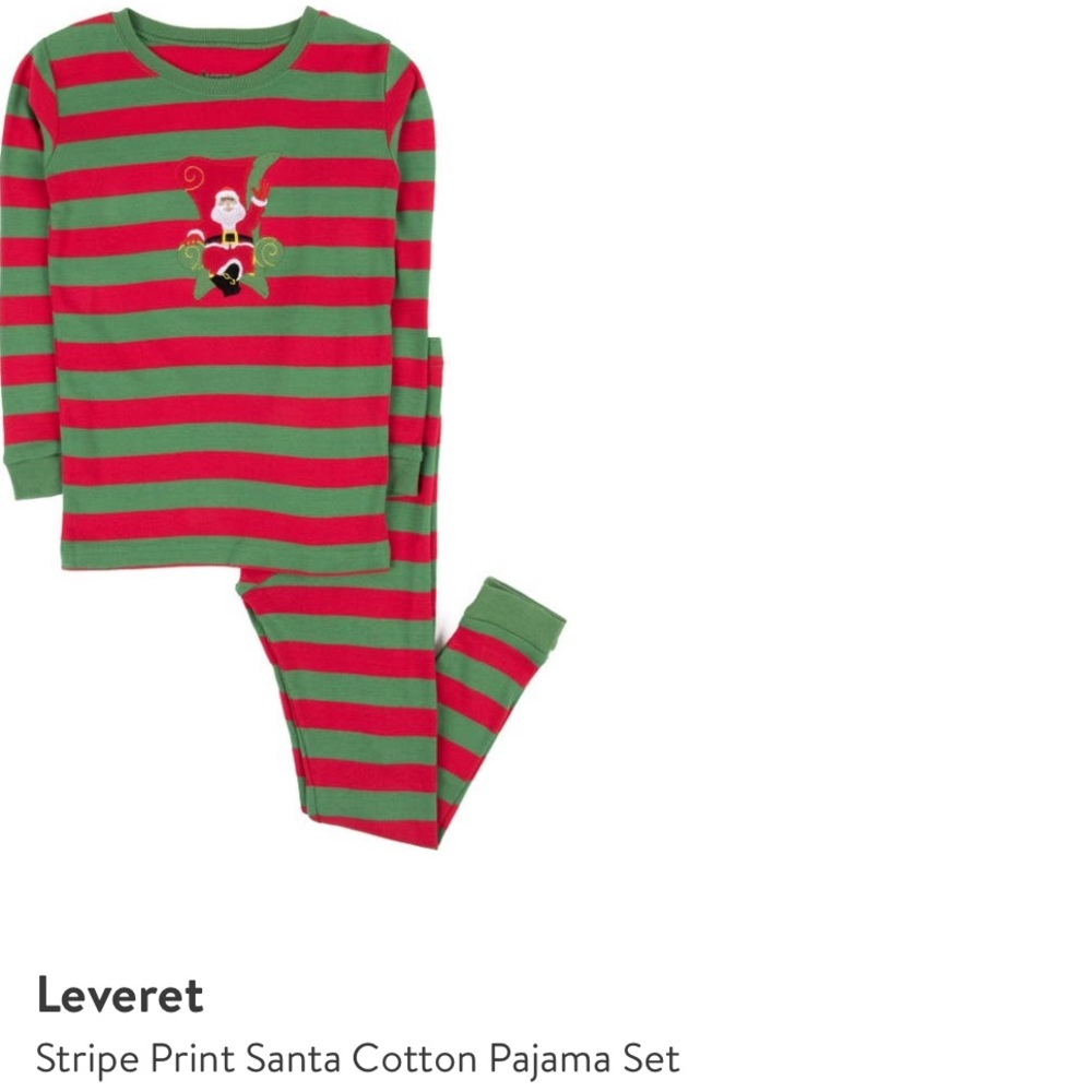 🔥🔥NWT LEVERET SANTA Pajama set